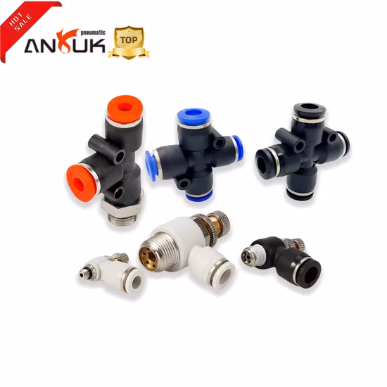 Pneumatic Fitting (PE) E Type 3 Way Plastic Push in Connector