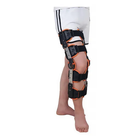 Knee Brace for Dislocation & Sprains, Adjustable Rehabilitation Support Device 