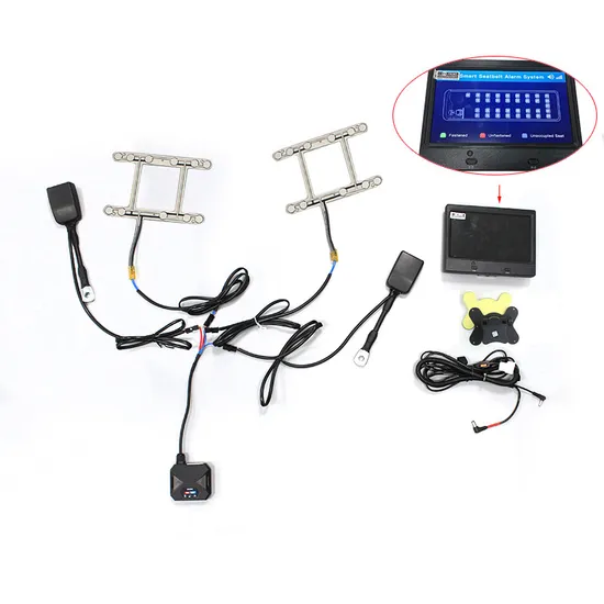 Factory Price Fes046 Car Accessory Bus Wireless Seat Belt Alarm System for Passenger Seatbelt Monitor with Display 